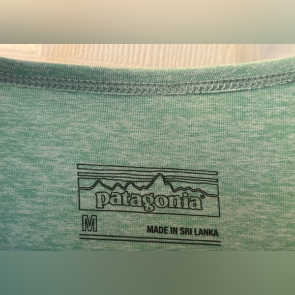 Patagonia Sage Green Twist-Front Badha Dress | Eco Chic | Size M - Picture 3 of 5